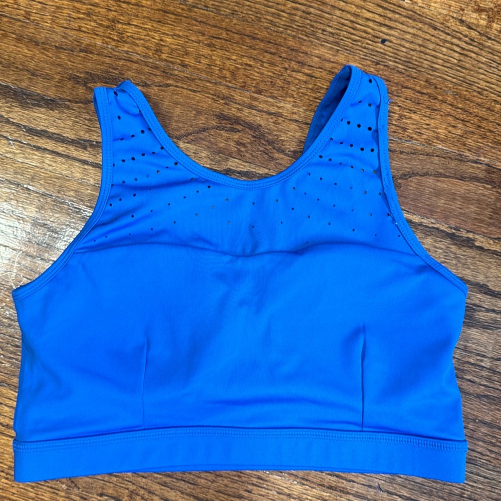 Mono B., Vibrant Blue,Strapped-Back Sports Bra,L